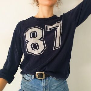 87 navy blue crewneck